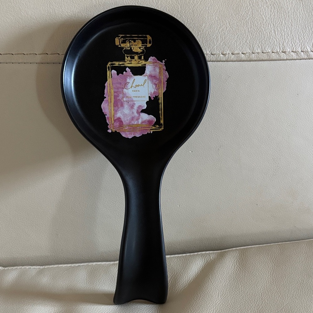 Matte Black Chanel Luxury Spoon Rest